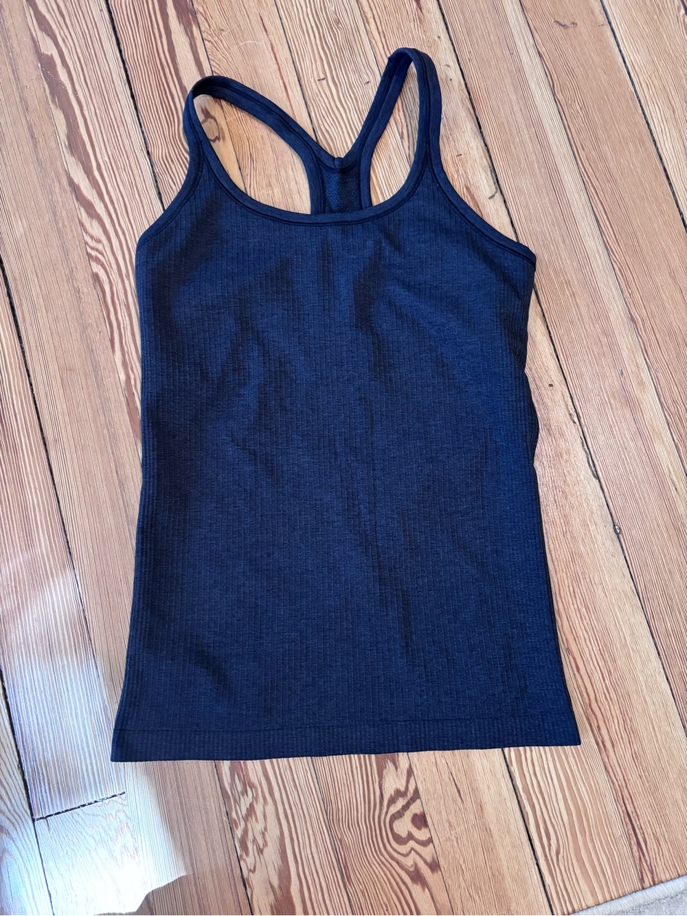 lululemon athletica Black Ribbed Racerback Tank Top
